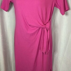 Pink Knot-Front Dress